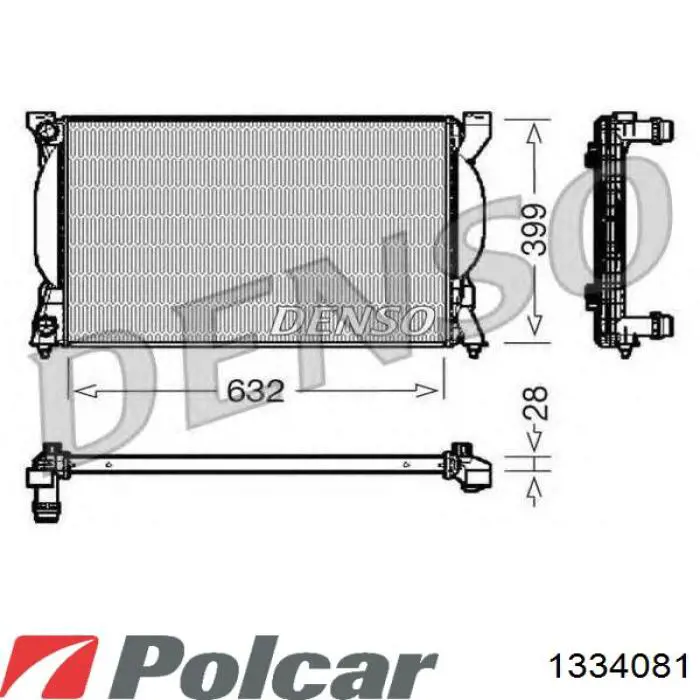 Радиатор 1334081 Polcar