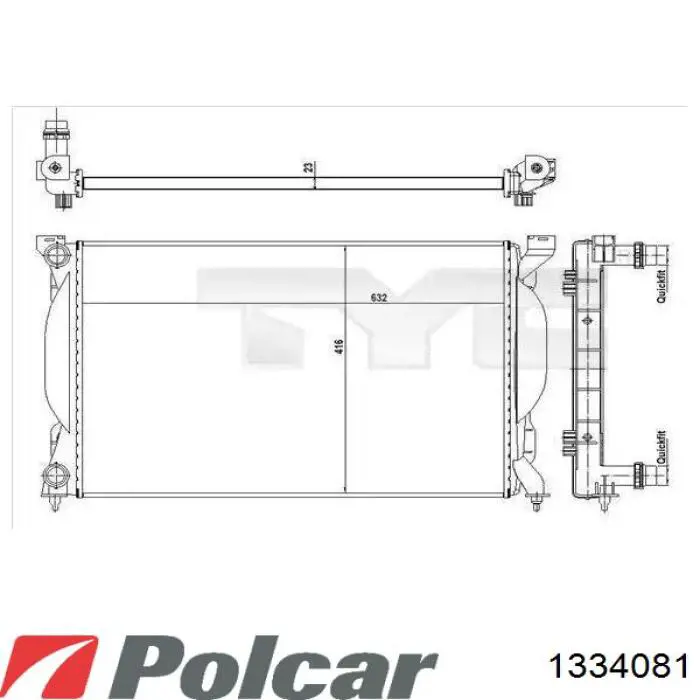 1334081 Polcar Радиатор основной