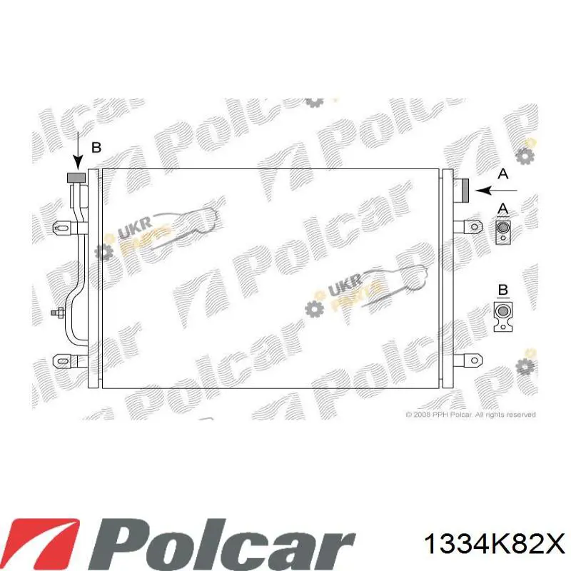 Радиатор кондиционера 1334K82X Polcar