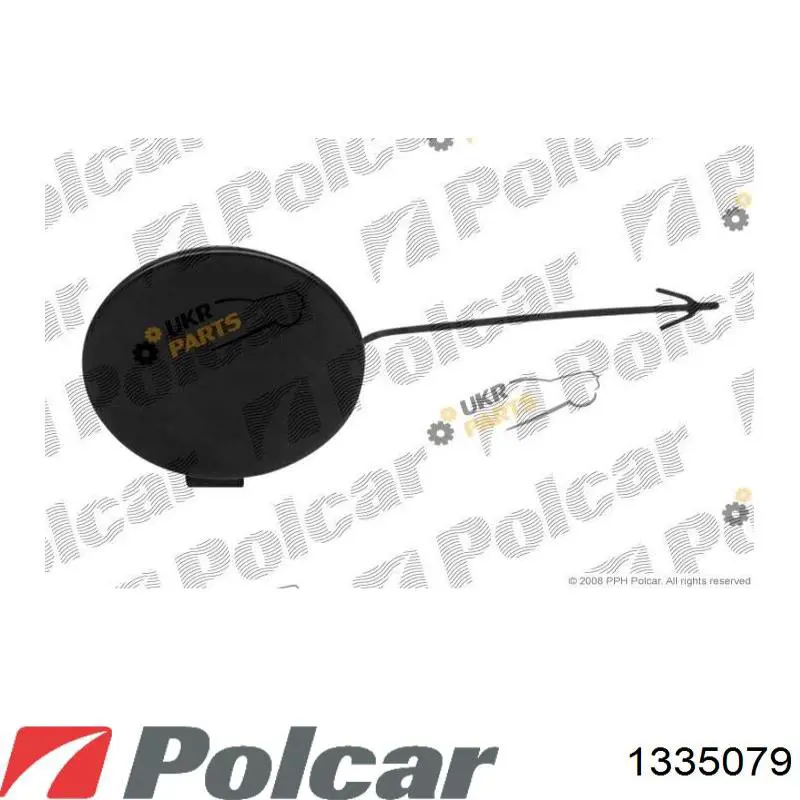 1335079 Polcar заглушка бампера буксировочного крюка передняя правая