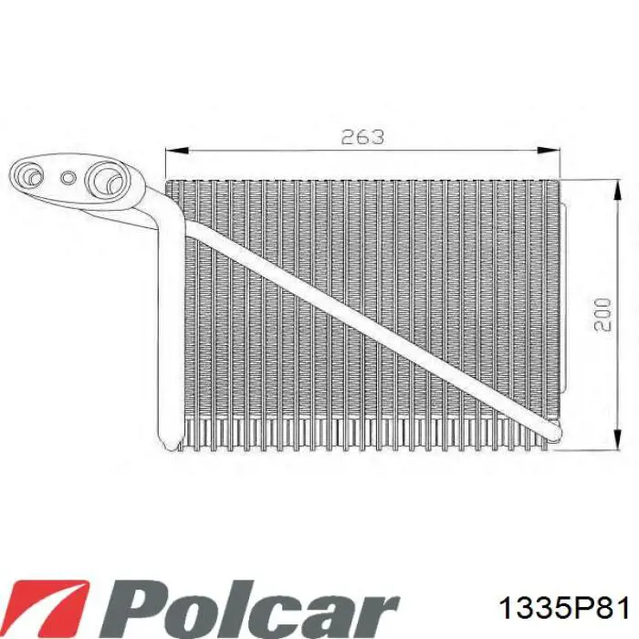 Радиатор испарителя кондиционера Polcar 1335P81 цена, от 13.78 USD