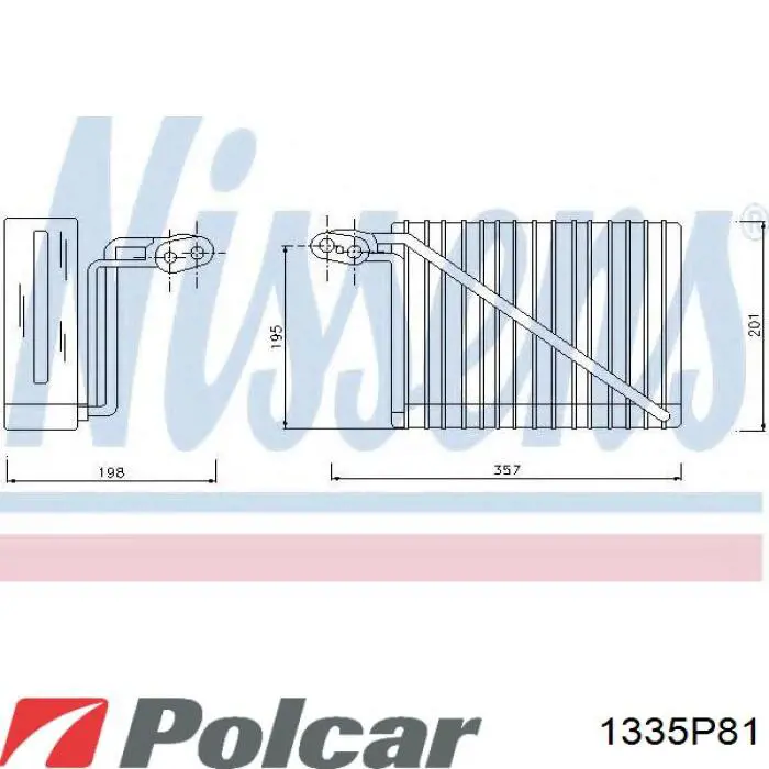 1335P81 Polcar Радиатор отопителя салона