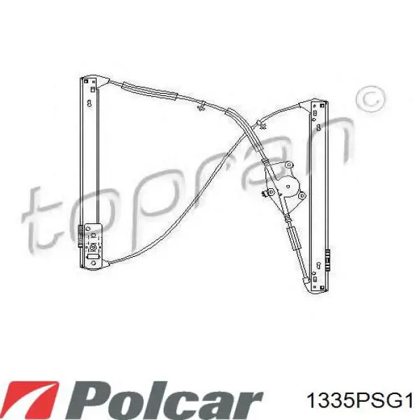 Механизм стеклоподъемника водительской двери Polcar 1335PSG1 цена, от 20.47 USD