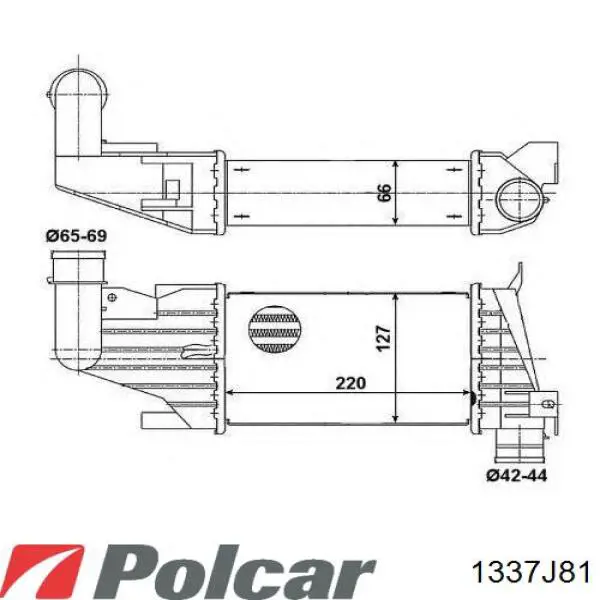 Интеркулер 1337J81 Polcar