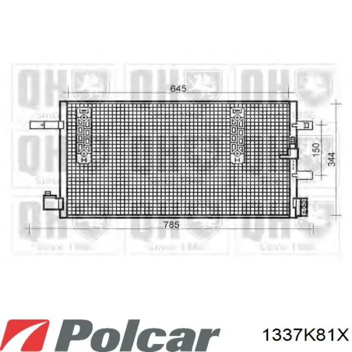 1337K81X Polcar радиатор кондиционера