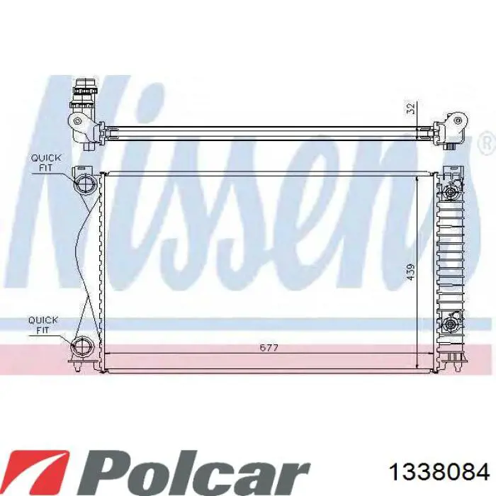 Радиатор 1338084 Polcar