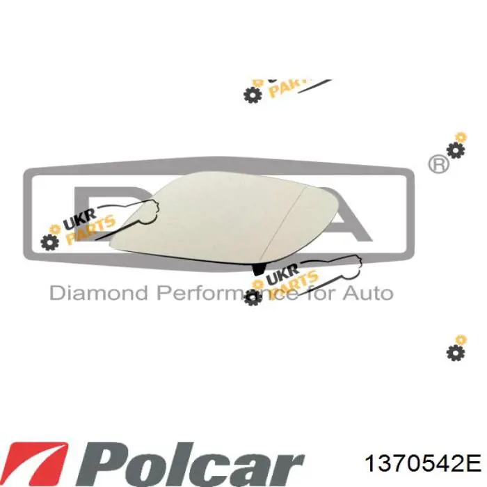 Cristal De Espejo Retrovisor Exterior Izquierdo 1370542E Polcar