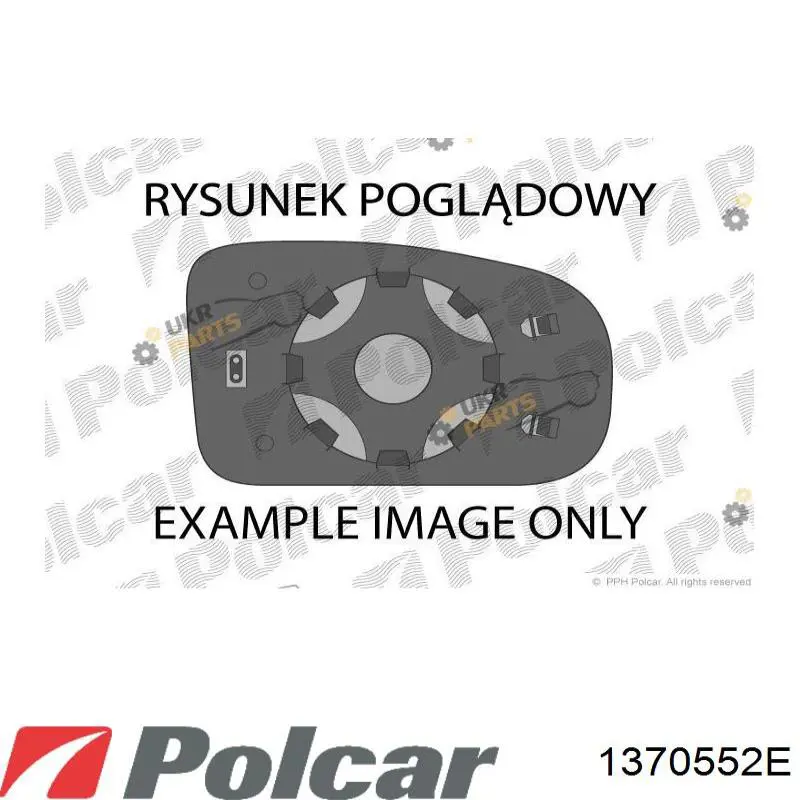 Стекло зеркала заднего вида, правого Polcar 1370552E цена, от 10.15 USD