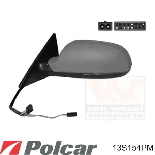 Накладка левого бокового зеркала Polcar 13S154PM цена, от 17.65 USD