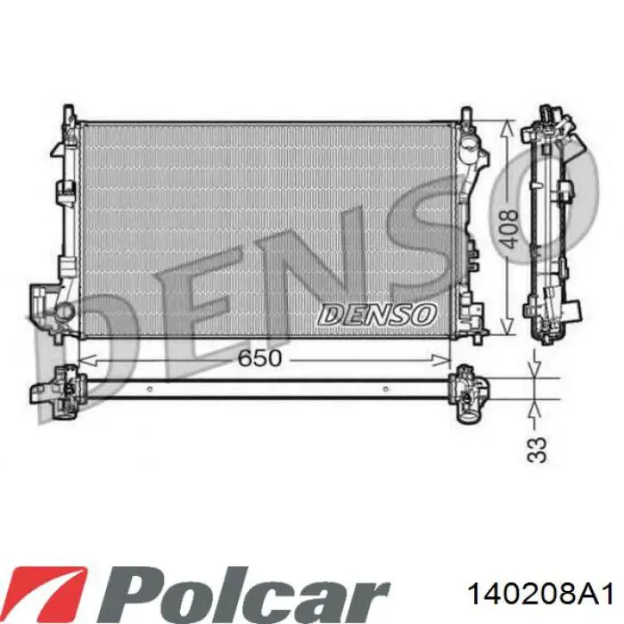 Радиатор 140208A1 Polcar