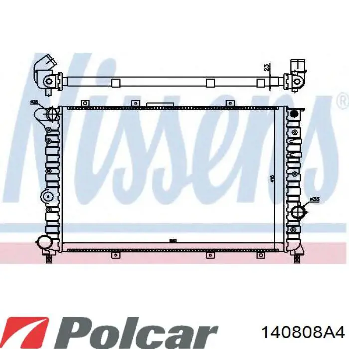 Радиатор 140808A4 Polcar