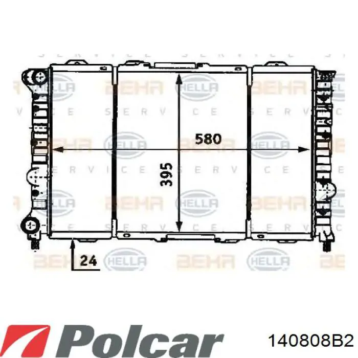 Радиатор 140808B2 Polcar