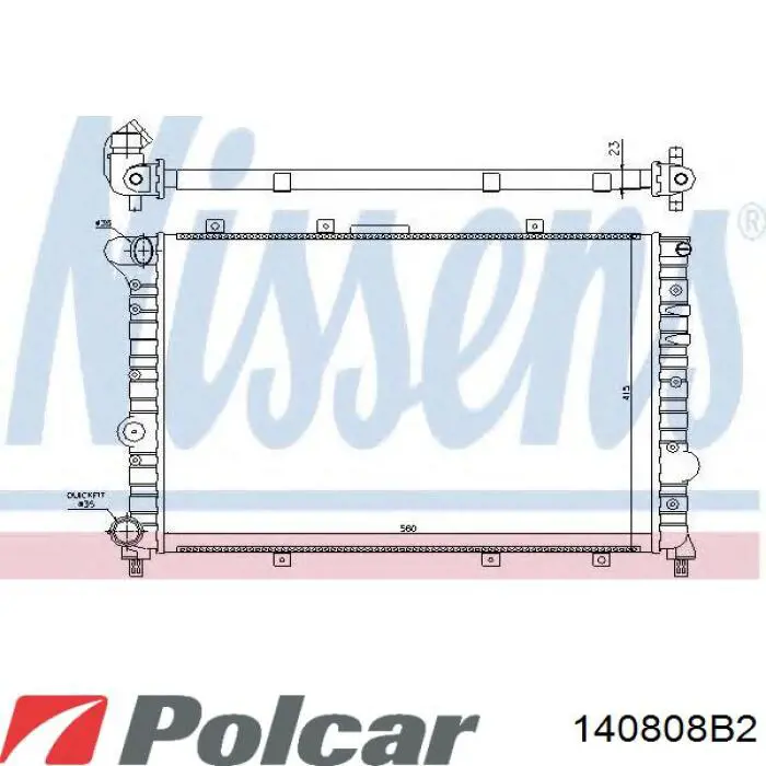 140808B2 Polcar Радиатор основной