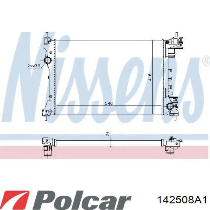 Радиатор 142508A1 Polcar