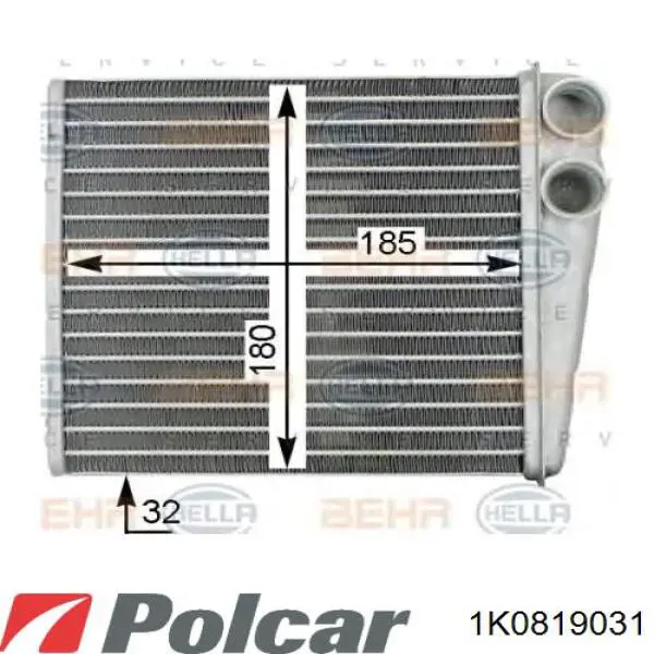 1K0819031 Polcar радиатор печки