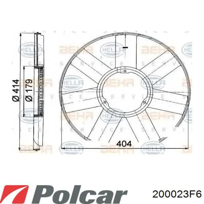 Embrague, ventilador del radiador 200023F6 Polcar