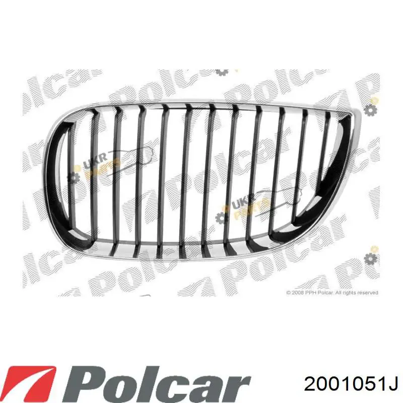 2001051J Polcar решетка радиатора левая