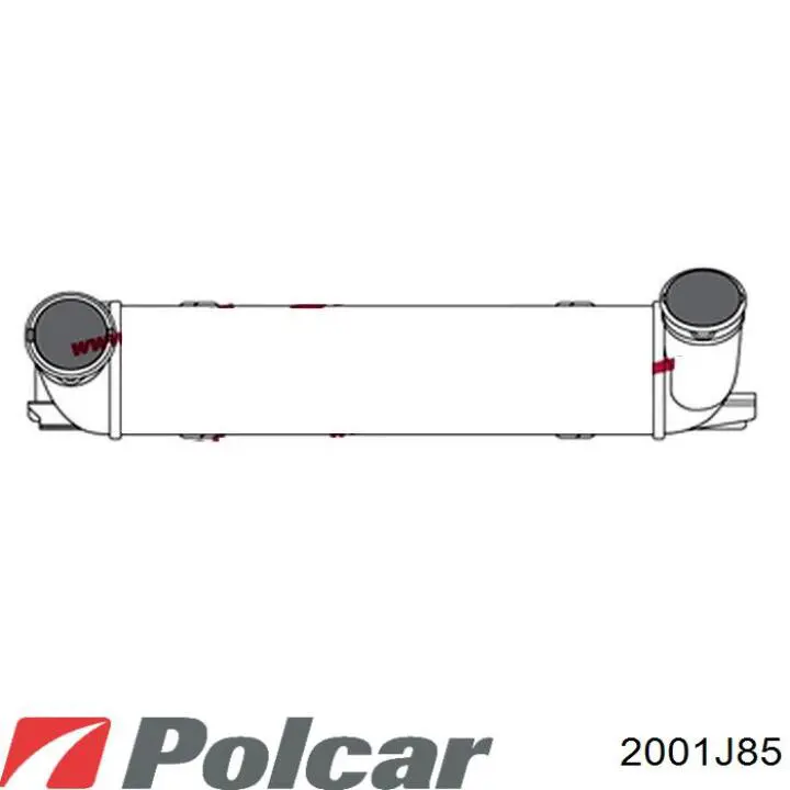 2001J85 Polcar radiador de intercooler