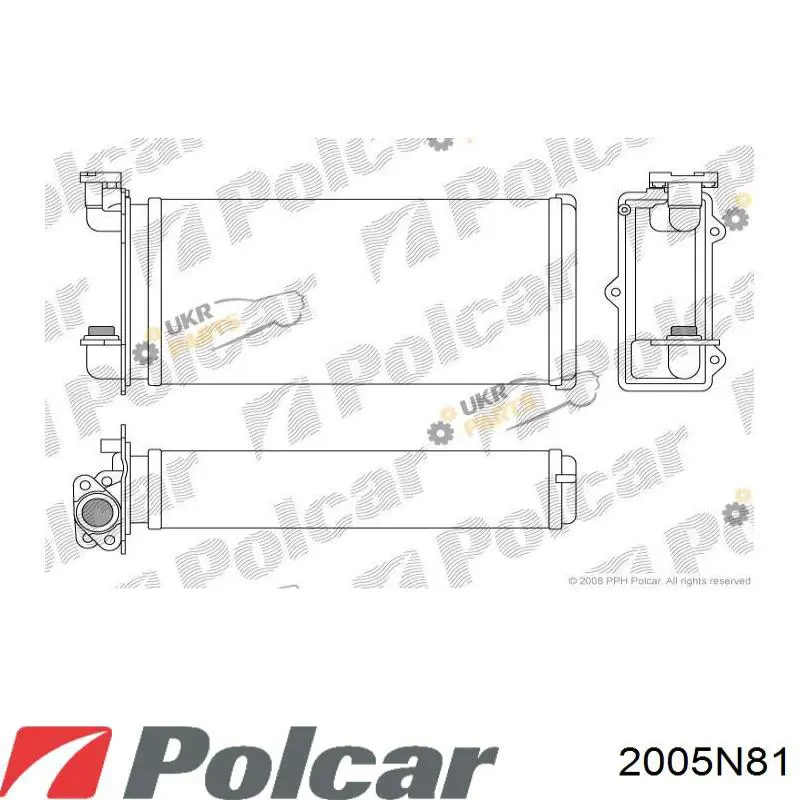 2005N8-1 Polcar радиатор печки