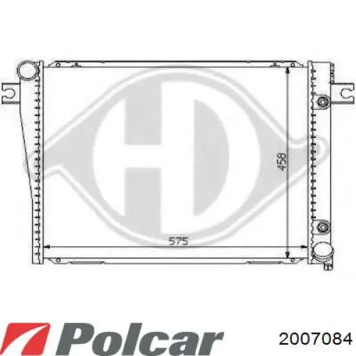 Радиатор 2007084 Polcar