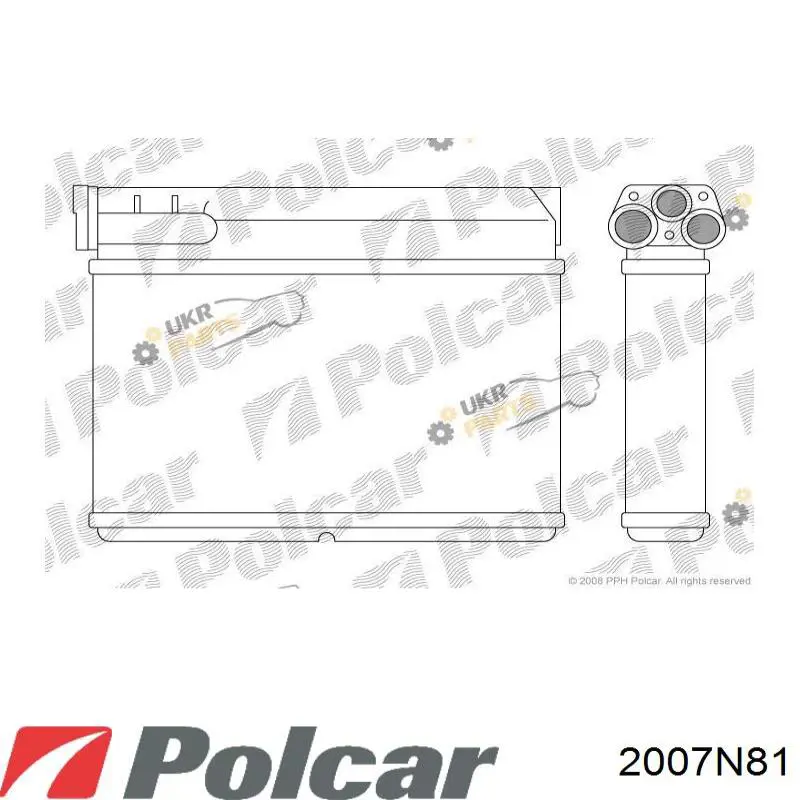 Радиатор печки 2007N81 Polcar