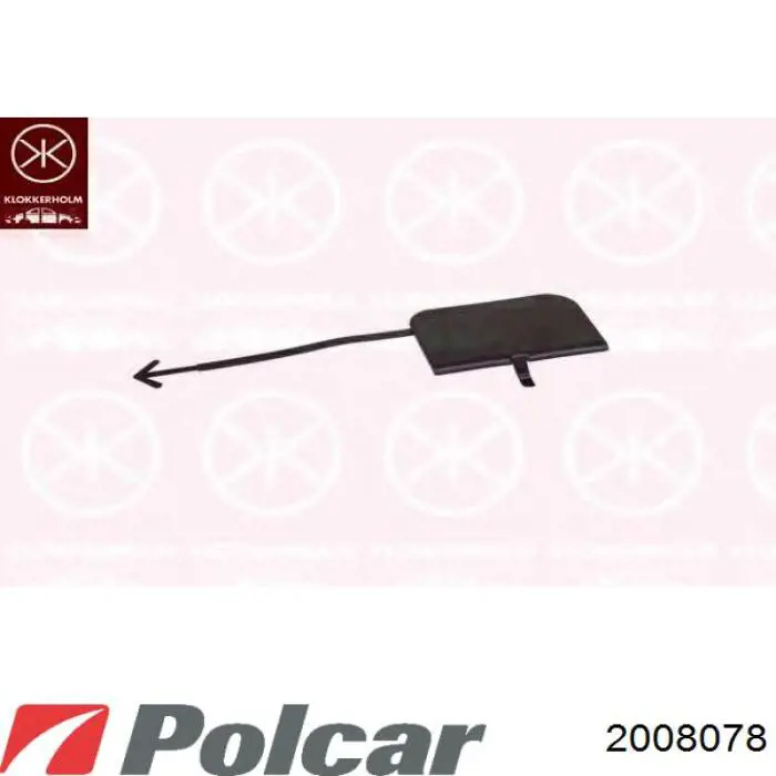 2008078 Polcar заглушка бампера буксировочного крюка передняя