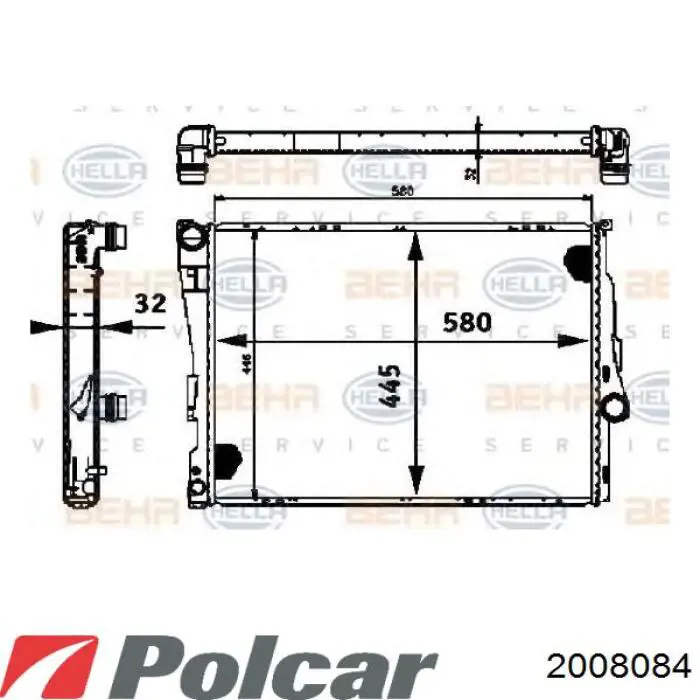 2008084 Polcar Радиатор основной