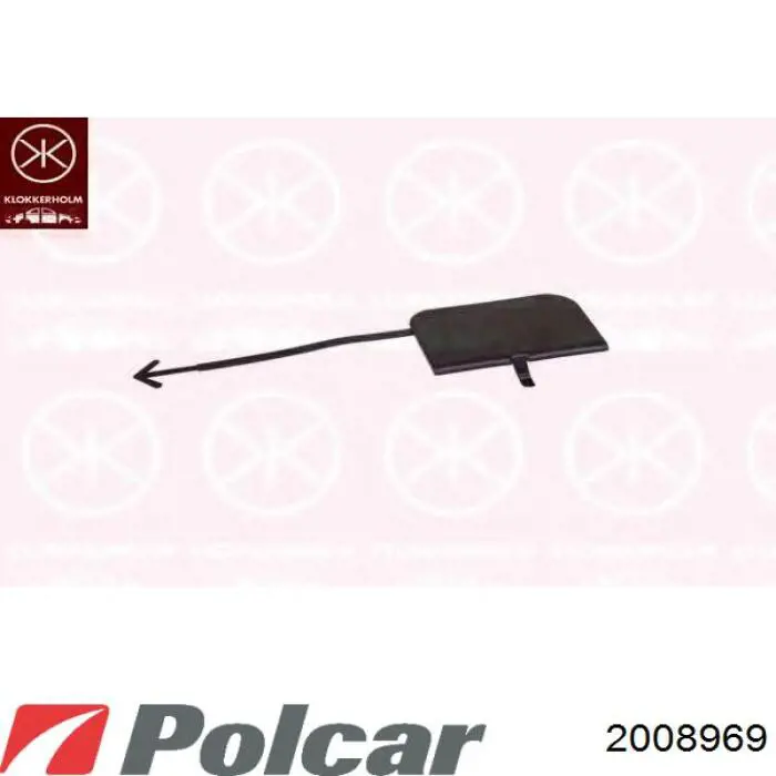 2008969 Polcar заглушка бампера буксировочного крюка передняя