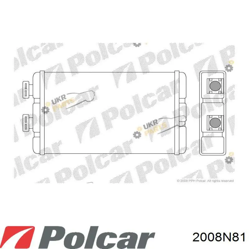 2008N8-1 Polcar радиатор печки