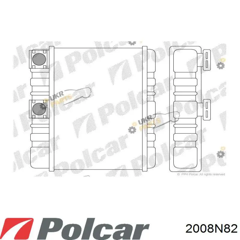 2008N82 Polcar радиатор печки