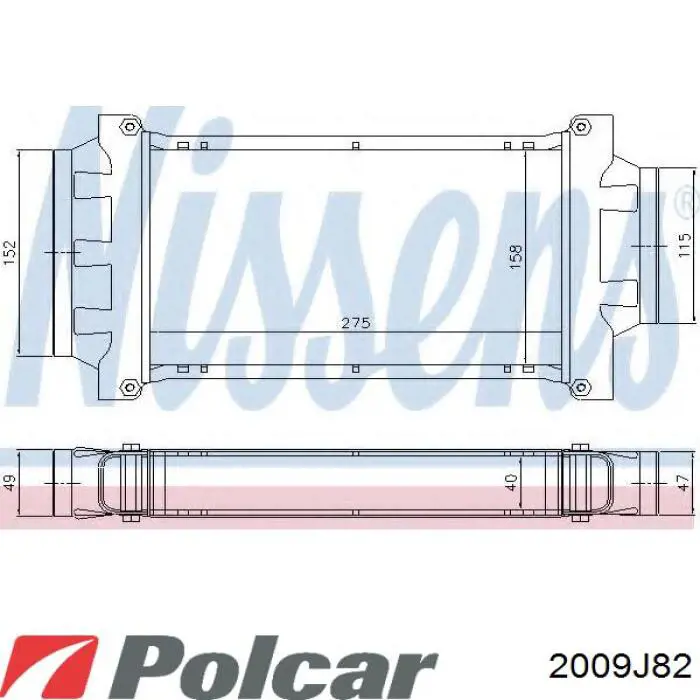 Система охлаждения наддувочного воздуха Polcar 2009J82 цена, от 56.72 USD