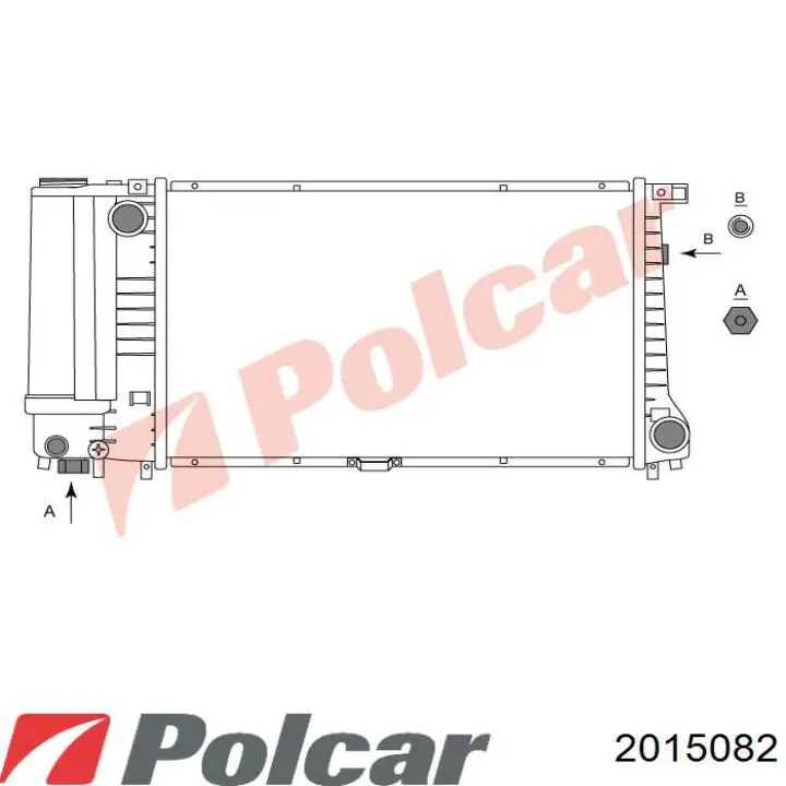 Радиатор охлаждения двигателя Polcar 2015082 цена, от 85.36 USD