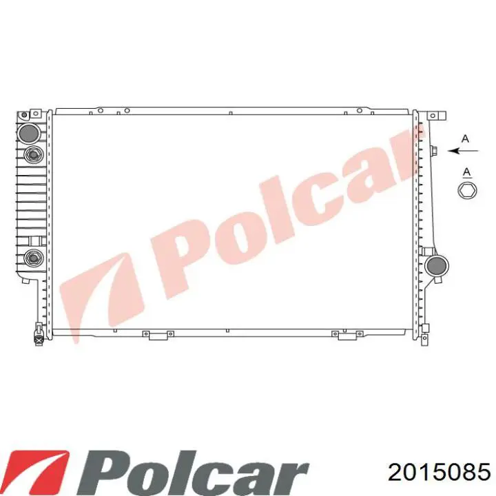 Купить 2015085 Polcar Радиатор водяной