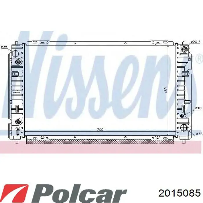 Радиатор охлаждения двигателя Polcar 2015085 цена, от 70.71 USD