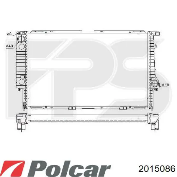 Купить 2015086 Polcar Радиатор водяной
