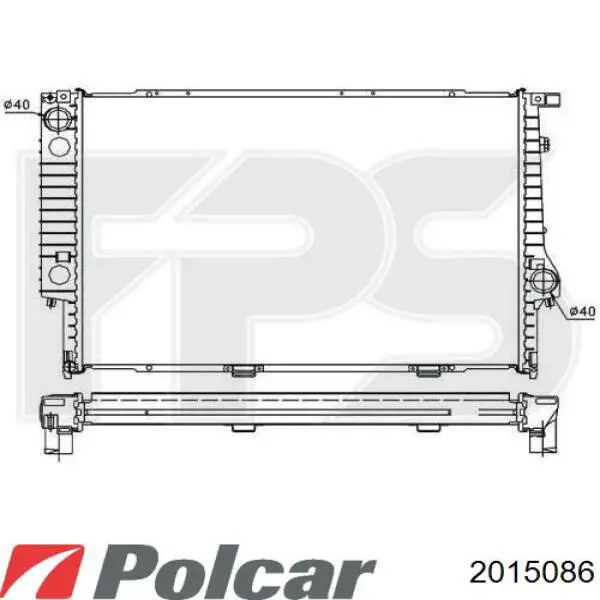Радиатор 2015086 Polcar