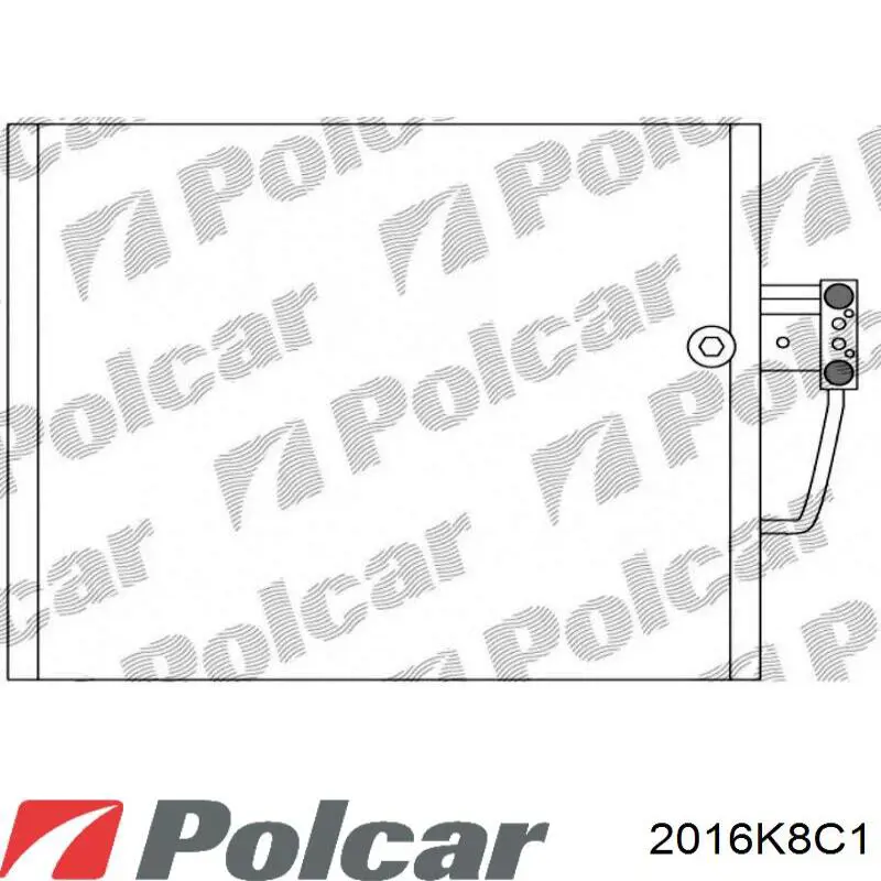 2016K8C1 Polcar радиатор кондиционера