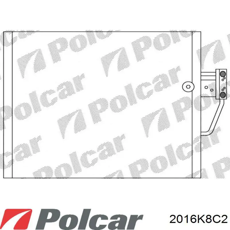Радиатор кондиционера 2016K8C2 Polcar