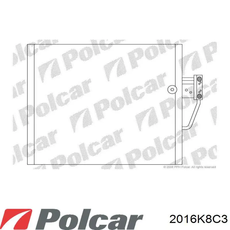 2016K8C3 Polcar радиатор кондиционера