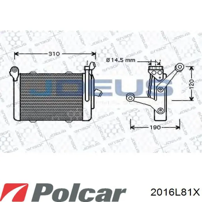 2016L81X Polcar радиатор масляный