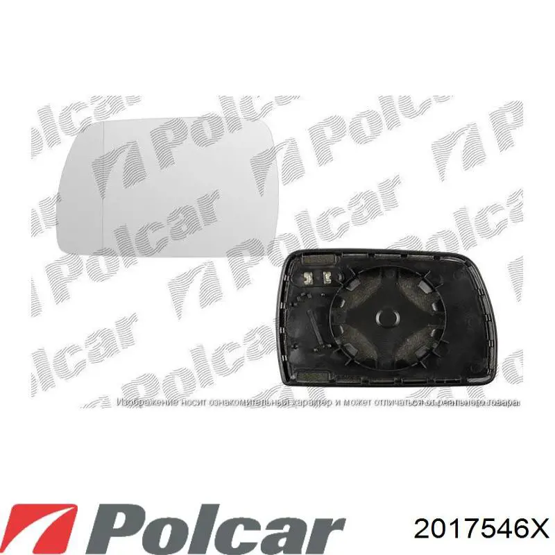 2017546X Polcar Зеркальный элемент левого зеркала заднего вида