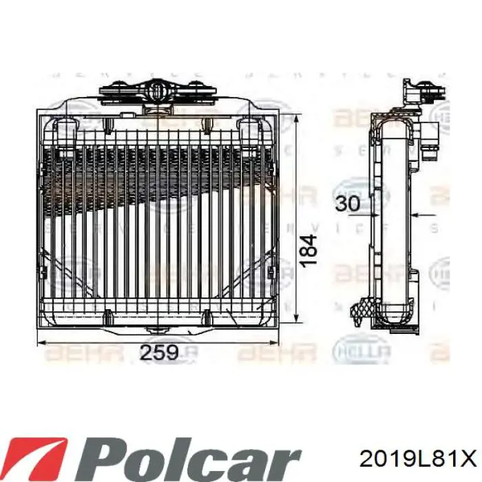 2019L81X Polcar радиатор масляный