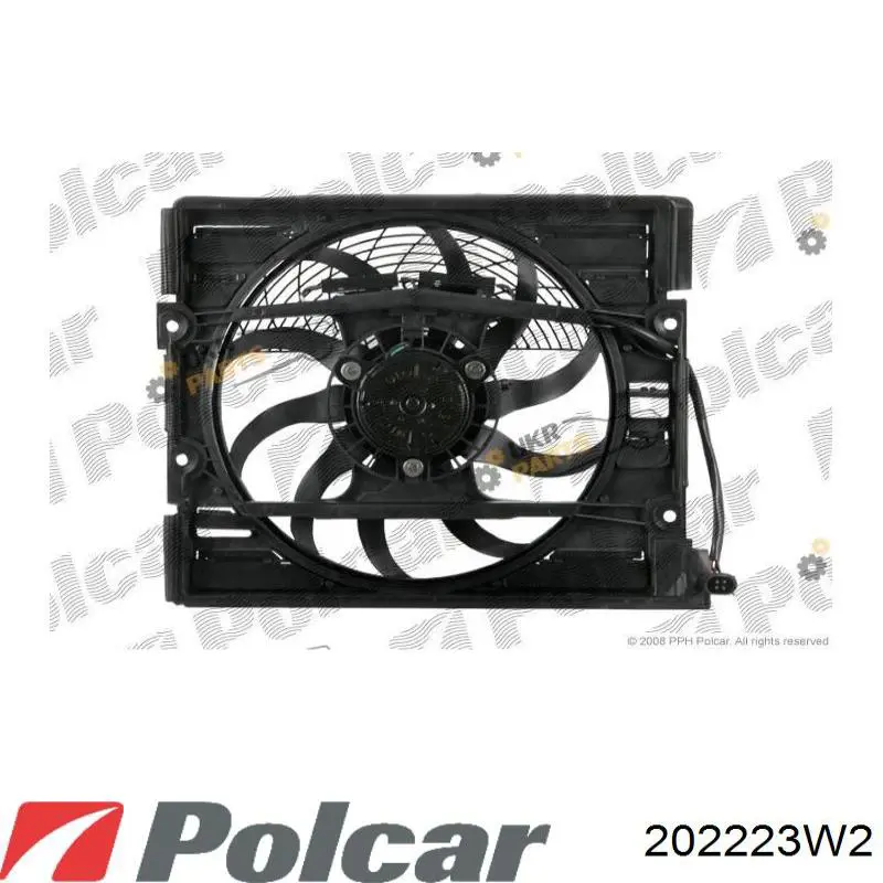 202223W2 Polcar диффузор радиатора охлаждения, в сборе с мотором и крыльчаткой