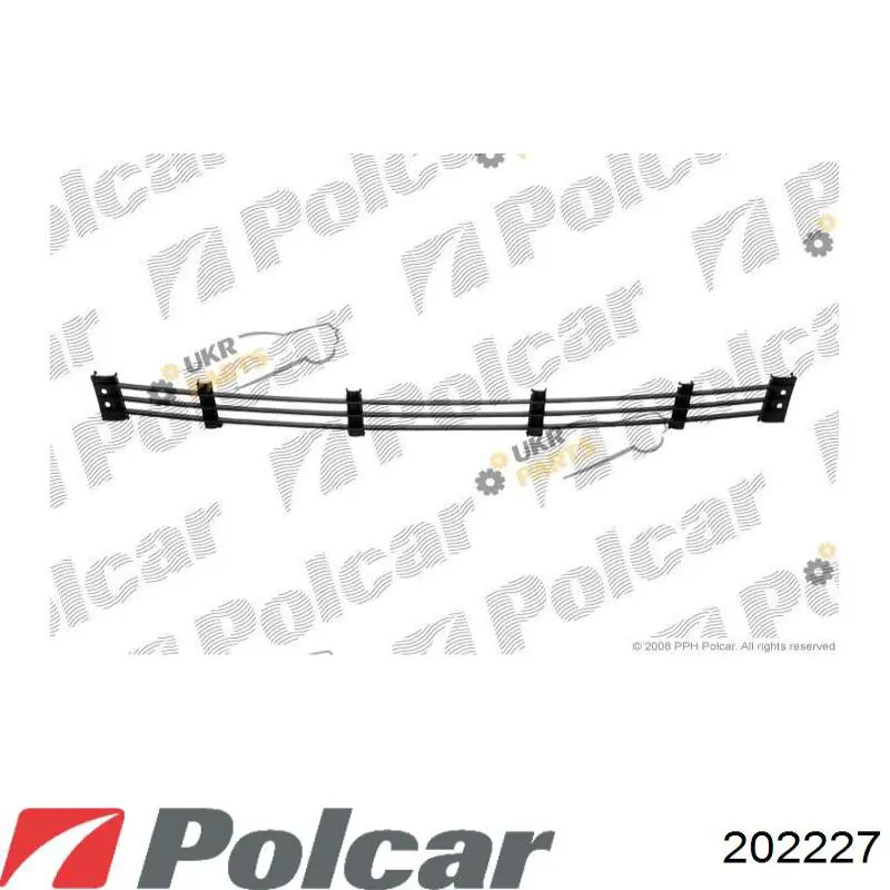 202227 Polcar решетка бампера переднего центральная