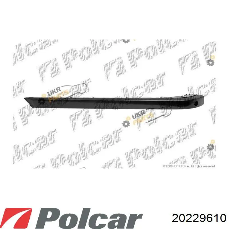 20229610 Polcar накладка бампера заднего правая