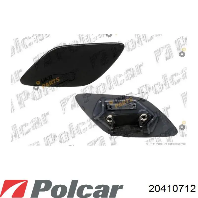 20410712 Polcar накладка форсунки омывателя фары передней