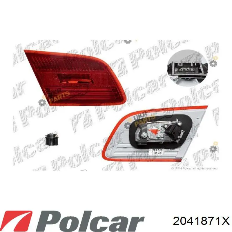 2041871X Polcar фонарь задний левый внутренний
