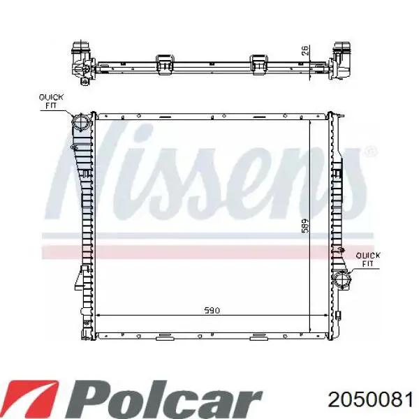 2050081 Polcar Радиатор основной
