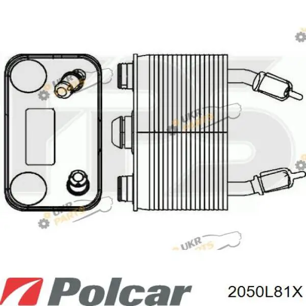 Радиатор охлаждения, АКПП/КПП 2050L81X Polcar