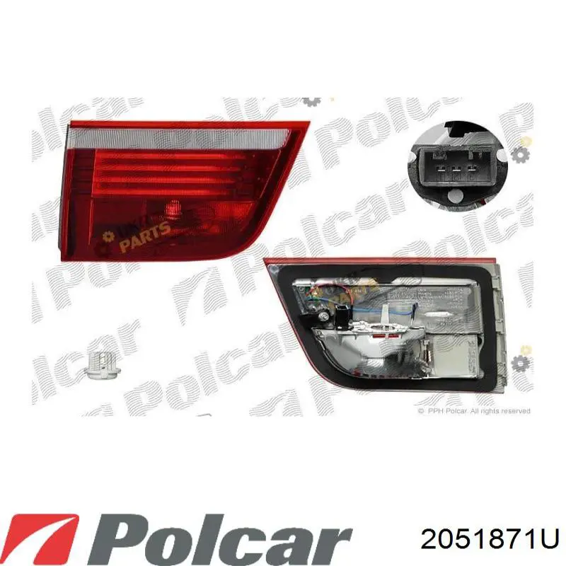 2051871U Polcar фонарь задний левый внутренний